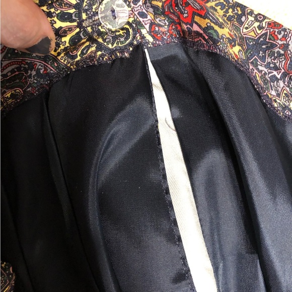 Vtg 70's 80's Silk Skirt Baroque Paisley Colorful Pencil Retro Goth Bohemian - Picture 10 of 10